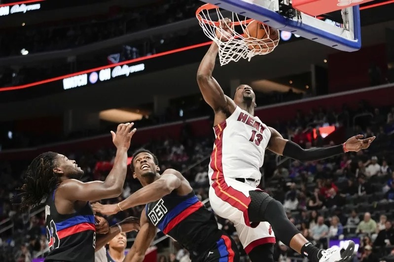 Adebayo’s Milestone Performance Guides Heat to Victory Over Pistons